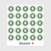 Sticker végétarien de choix de repas (Feuille)