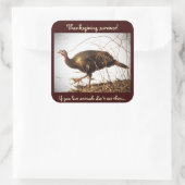 Sticker végétarien de Turquie sauvage (Sac)