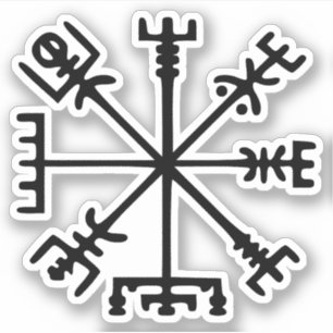 Sticker Vegvísir (boussole de Viking)