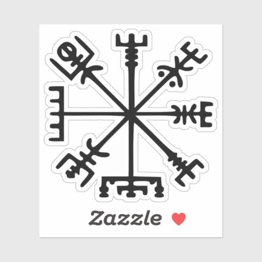Sticker Vegvísir (Viking Compass) (Feuille)