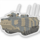Sticker Véhicule amphibie d'attaque (AAV) AAVP7A1 (Devant)