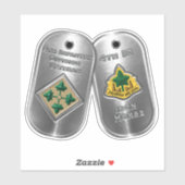 Sticker Véhicule aux plaques d'identification de la 4e div (Feuille)