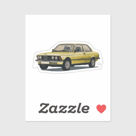Sticker Véhicule BMW vintage (Feuille)