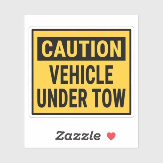 Sticker Véhicule de prudence sous remorque (Feuille)