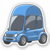 Sticker Véhicule dessiné avec lignes de toit arquées (Recto)
