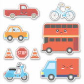 Sticker Véhicules de transport terrestre pour enfants (Devant)