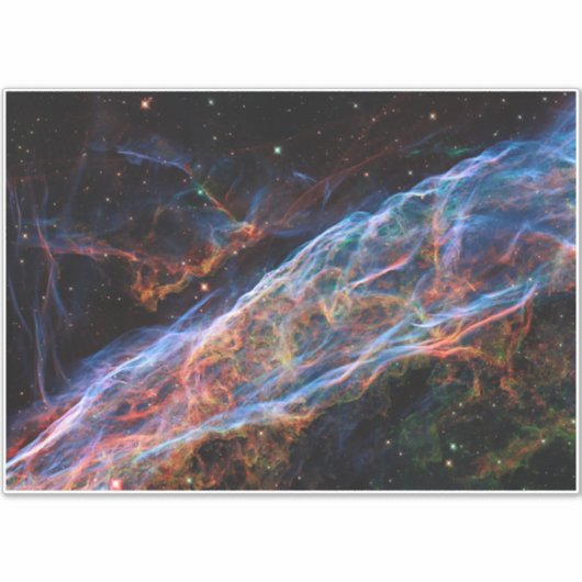 Sticker Veil Nebula Supernova Reste Télescope Hubble (Devant)