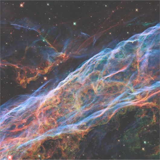 Sticker Veil Nebula Supernova Reste Télescope Hubble (Devant)