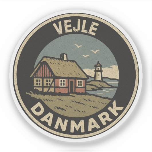 Sticker Vejle, Danemark Danmark (Devant)