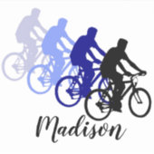 Sticker Vélo Cyclisme Sport Nom personnalisé (Devant)