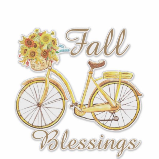 Sticker Vélo de bénédictions d'automne (Devant)