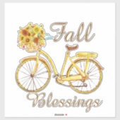 Sticker Vélo de bénédictions d'automne (Feuille)