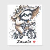 Sticker Vélo d'équitation Sloth (Feuille)
