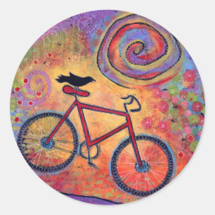 Sticker Vélo et Corbeau - Juste à Ride et Voler
