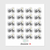 Sticker Vélo mignon avec gâteau Anniversaire Rappel Planif (Feuille)