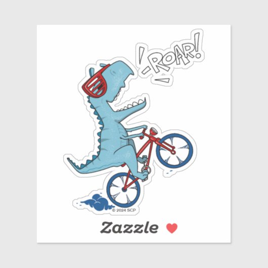 Sticker Vélo T-Rex Roar (Feuille)