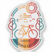 Sticker Vélo Trail Retro Virginia Creeper (Devant)