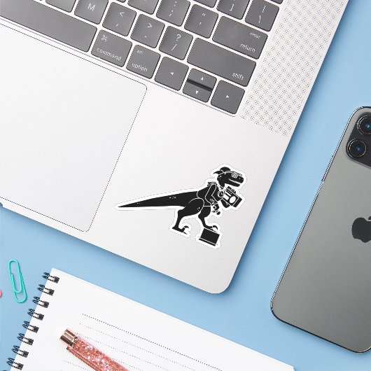 Sticker Velocirapper (Ordinateur portable avec iPhone)