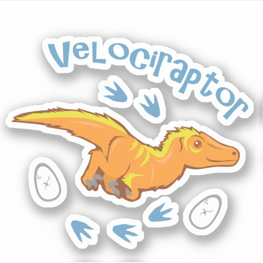 Sticker Velociraptor mou (Devant)