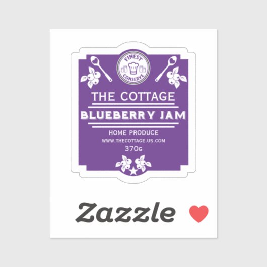 Sticker Vendeur de confiture Blueberry (Feuille)