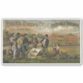 Sticker Vendeur En Champ Avec Fermier Vendre Machine Agric (Devant)