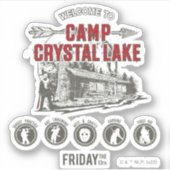 Sticker Vendredi 13 | Bienvenue à Camp Crystal Lake (Devant)