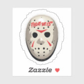 Sticker Vendredi 13 | Graphique de masque de hockey (Feuille)