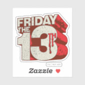 Sticker Vendredi 13 | Logo 3D empilé saignant (Feuille)