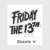 Sticker Vendredi 13 | Logo empilé peint (Feuille)