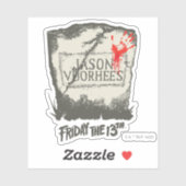 Sticker Vendredi 13 | Pierre de tête de Jason Voorhees (Feuille)