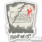 Sticker Vendredi 13 | Pierre de tête de Jason Voorhees (Devant)