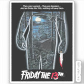 Sticker Vendredi 13 | Silhouette Camp Art théâtral (Devant)