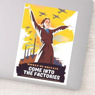 Sticker Venez dans les usines