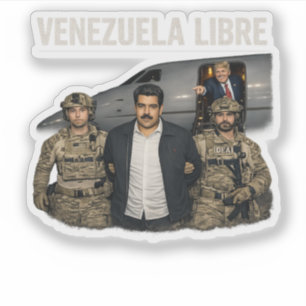 Sticker Venezuela Libre Drôle Nicolas Maduro Capturé