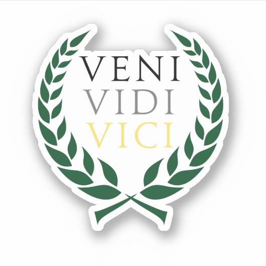 Sticker Veni Vidi Vici de César (Devant)