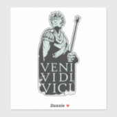 Sticker Veni Vidi Vici Julius César Roman (Feuille)