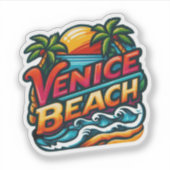 Sticker Venice Beach, Californie États-Unis (Devant)