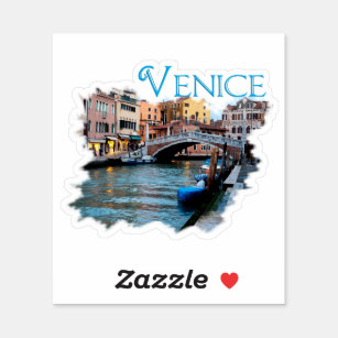 Sticker Venise, Italie : Le long du canal