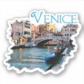 Sticker Venise, Italie : Le long du canal (Devant)