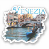 Sticker Venise, Italie : Le long du canal (Devant)