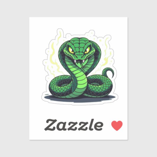 Sticker Venomous Snake – Danger and Precision (Feuille)