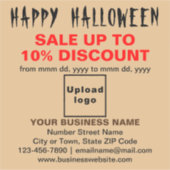 Sticker Vente d'Halloween d'affaires sur Vinyl Brown clair (Devant)