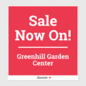 Sticker Vente magasin ou vente magasin (Feuille)