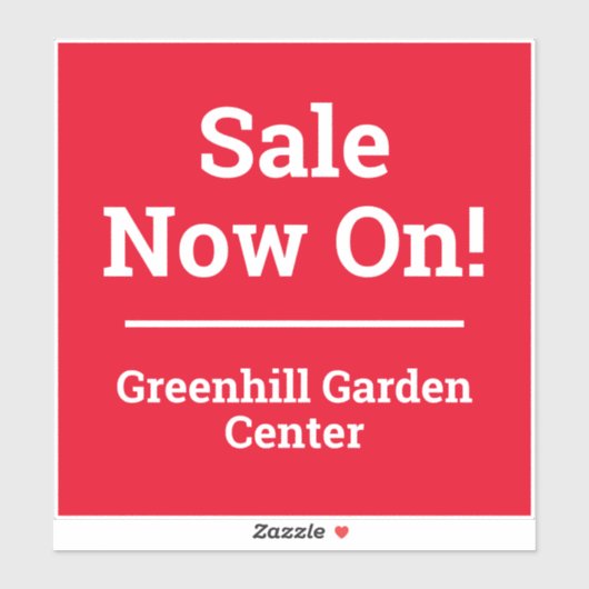 Sticker Vente magasin ou vente magasin (Feuille)