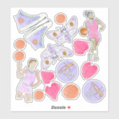 Sticker Ventilateur de basket-ball (Feuille)