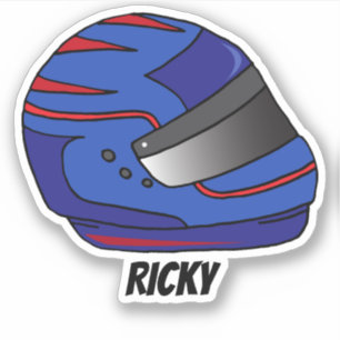 Sticker Ventilateur de course automobile Blue Motorbike