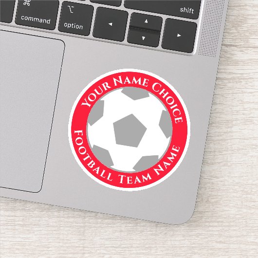 Sticker Ventilateur de football avec nom d'équipe Personna (Détail)