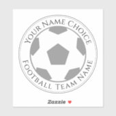 Sticker Ventilateur de football personnalisé avec ordinate (Feuille)