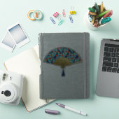 Sticker Ventilateur déco - Fleurs en Cobalt, Turquoise et  (Couverture iPad)