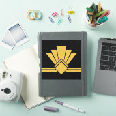 Sticker Ventilateur d'or Art Déco Faux Pell et Stick (Couverture iPad)